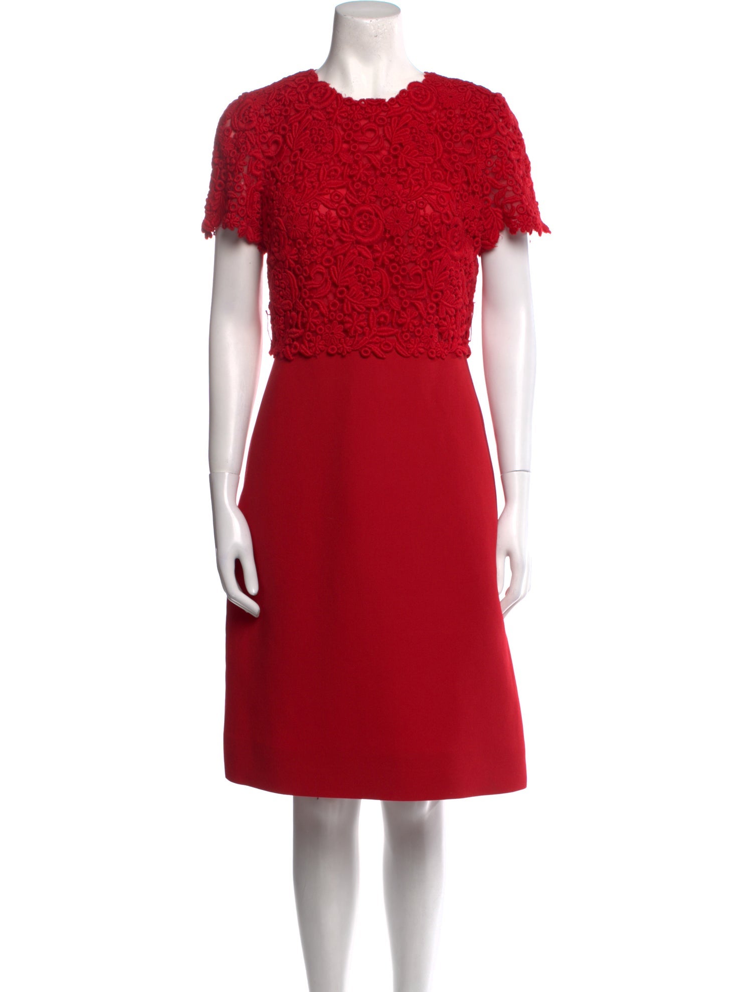 Valentino Crew Neck Knee-Length Dress